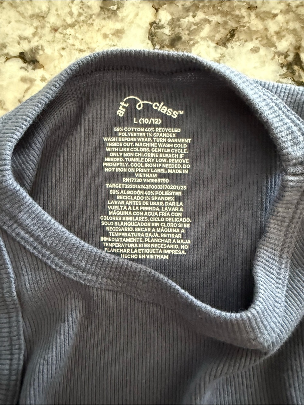 Target Girls Tank - Navy Blue Ribbed Tank Top - Picture 3 of 3